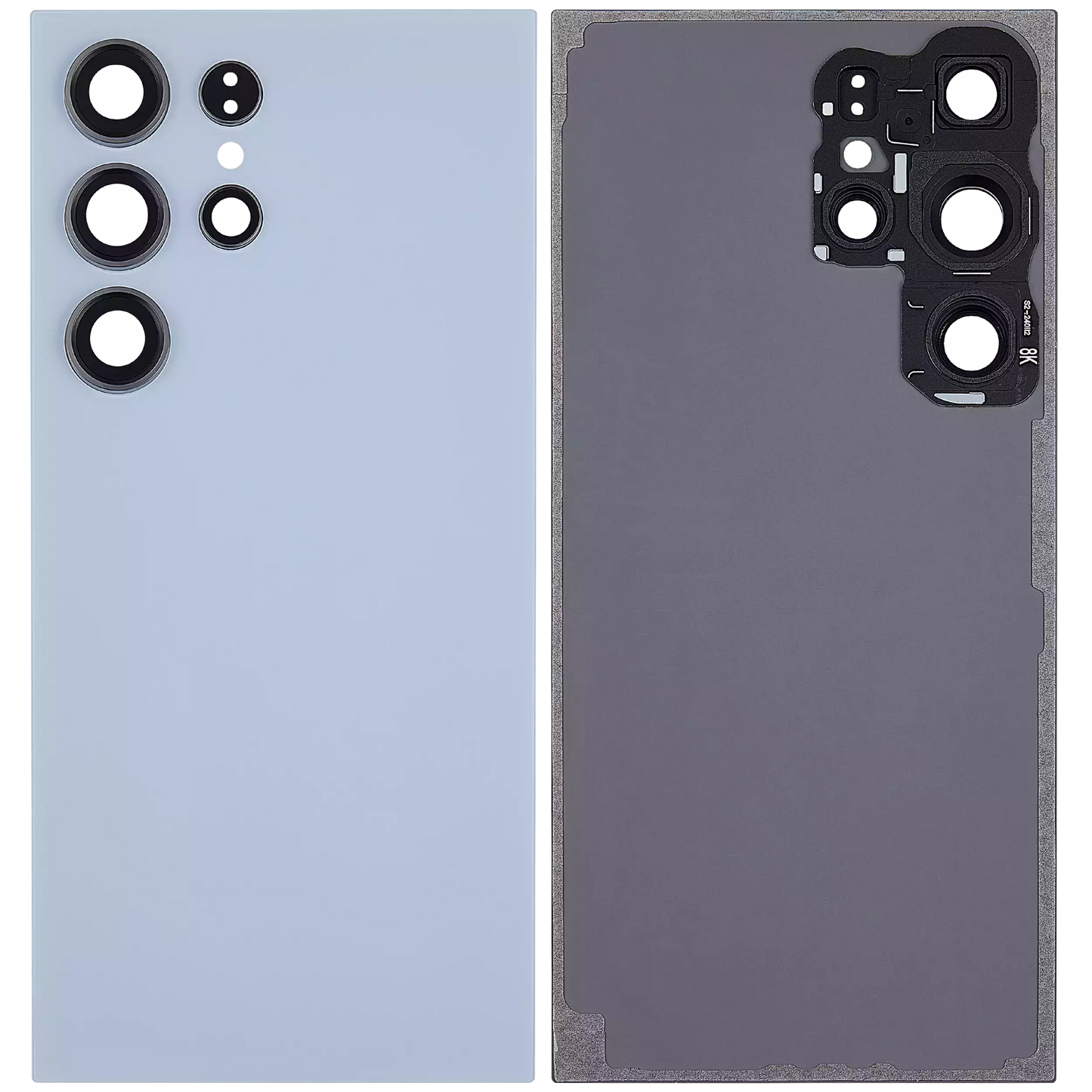Back Glass Panel for Samsung Galaxy S24 Ultra 5G Titanium Blue with Camera Lens