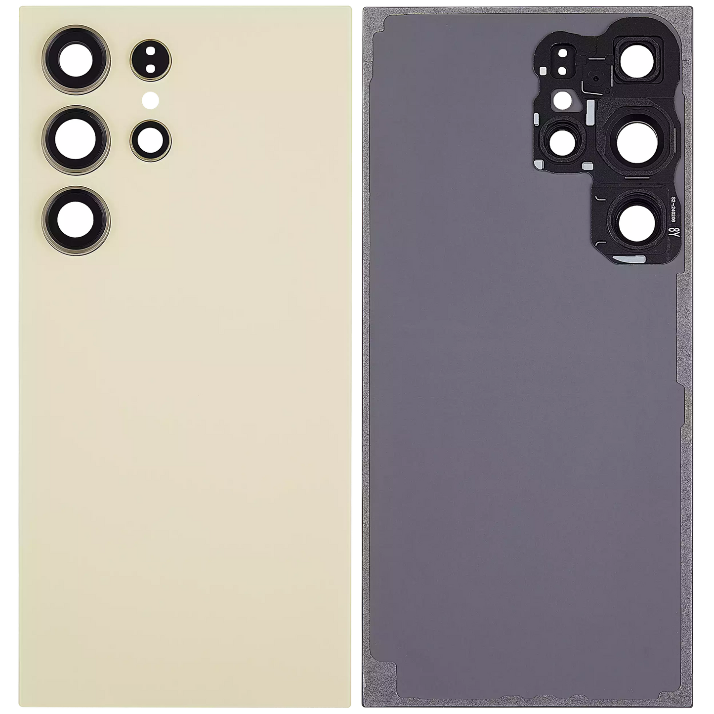 Back Glass Panel for Samsung Galaxy S24 Ultra 5G Titanium Yellow with Camera Lens