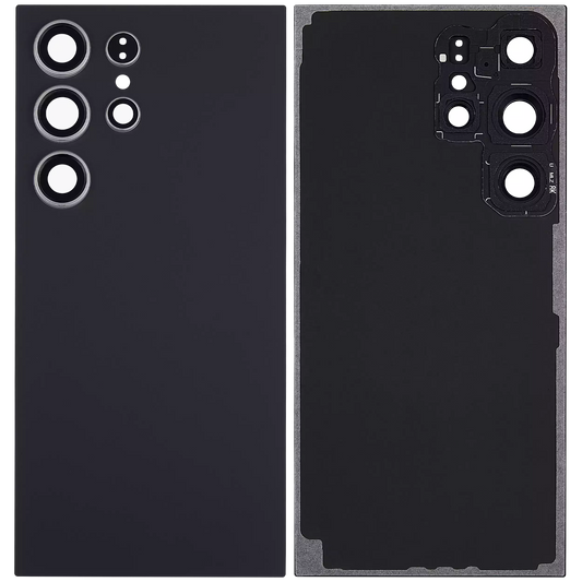 Back Glass Panel for Samsung Galaxy S24 Ultra 5G Titanium Black with Camera Lens