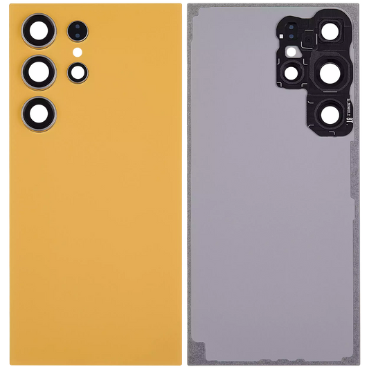 Back Glass Panel for Samsung Galaxy S24 Ultra 5G Titanium Orange with Camera Lens