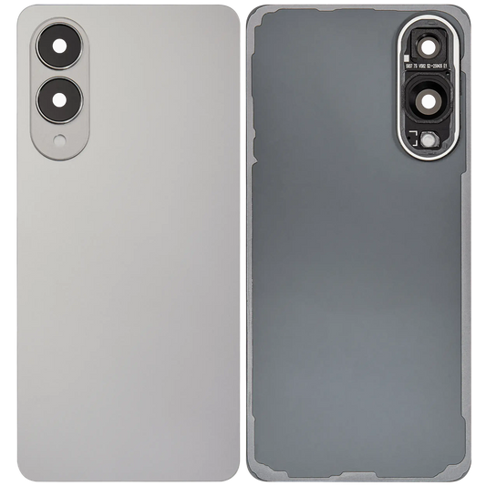 Back Glass Panel for Samsung Galaxy S25 Edge Titanium Silver with Camera Lens