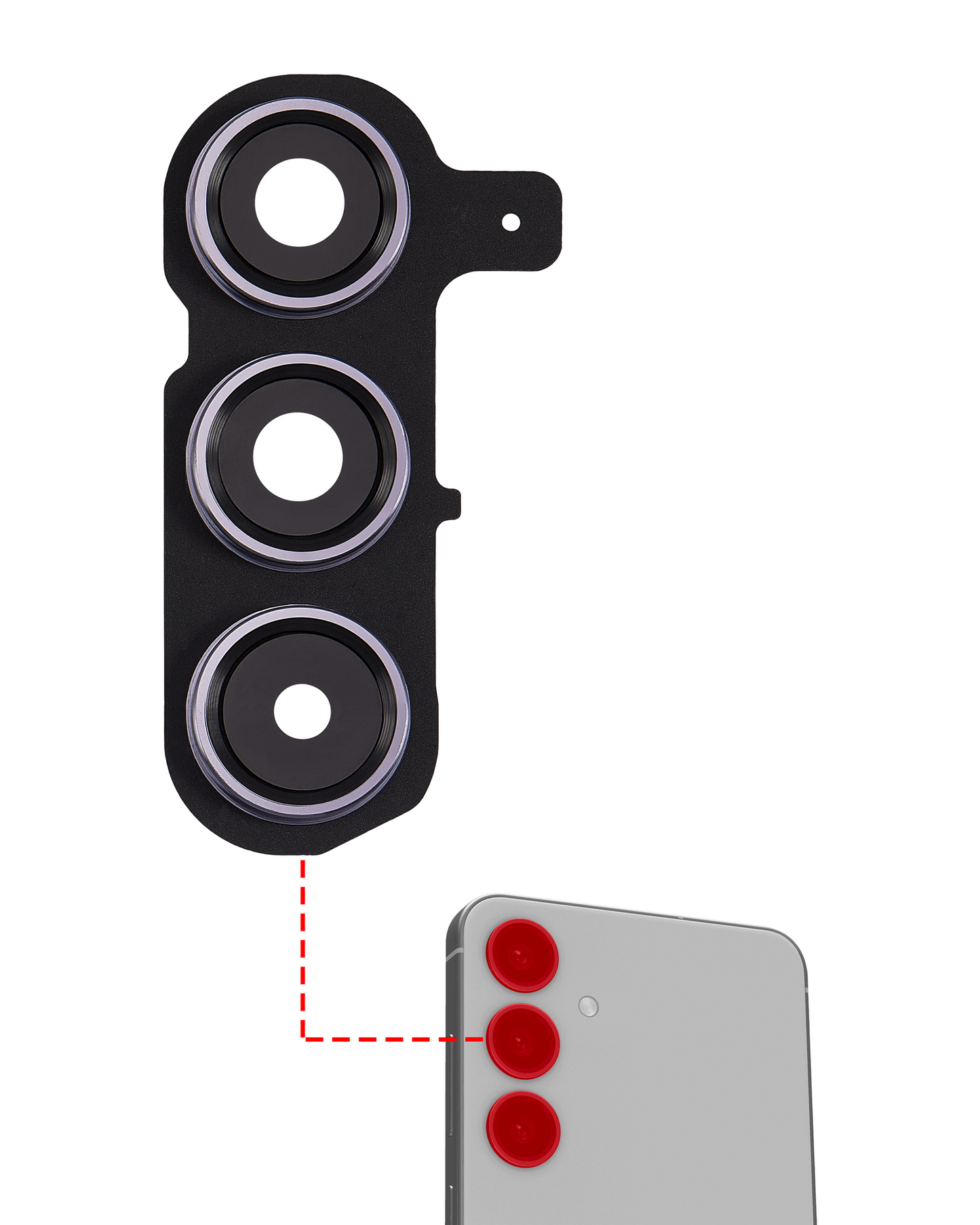 Camera Lens for Samsung Galaxy S24 Plus 5G Cobalt Violet with Frame