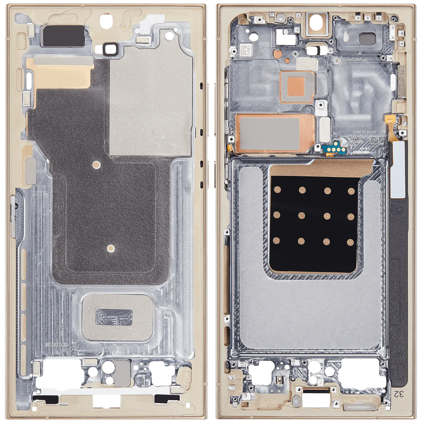 LCD Frame Middle Chassis for Samsung Galaxy S24 Ultra 5G Titanium Yellow