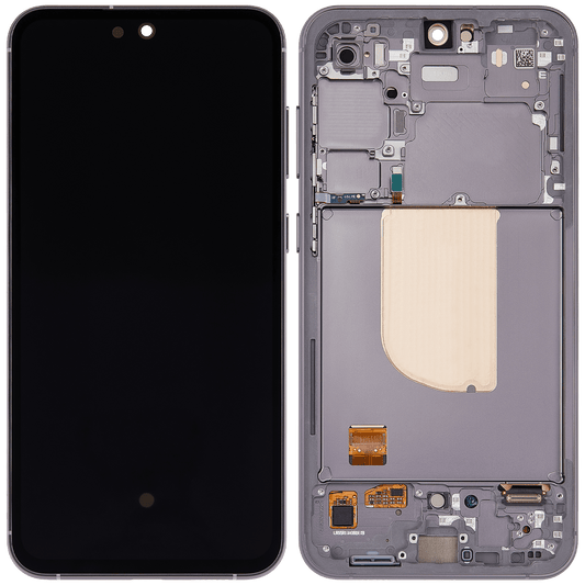 OLED Display Screen for Samsung Galaxy S23 FE 5G Graphite with Frame Folder Combo Fingerprint Working