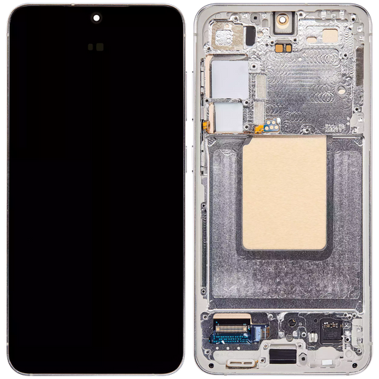 OLED Display Screen for Samsung Galaxy S24 5G Marble Grey with Frame Folder Combo Fingerprint Working