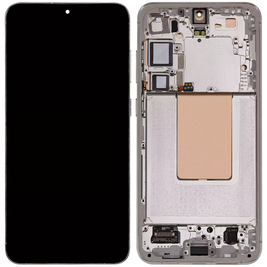 OLED Display Screen for Samsung Galaxy S24 Plus 5G Amber Yellow with Frame Folder Combo Fingerprint Working