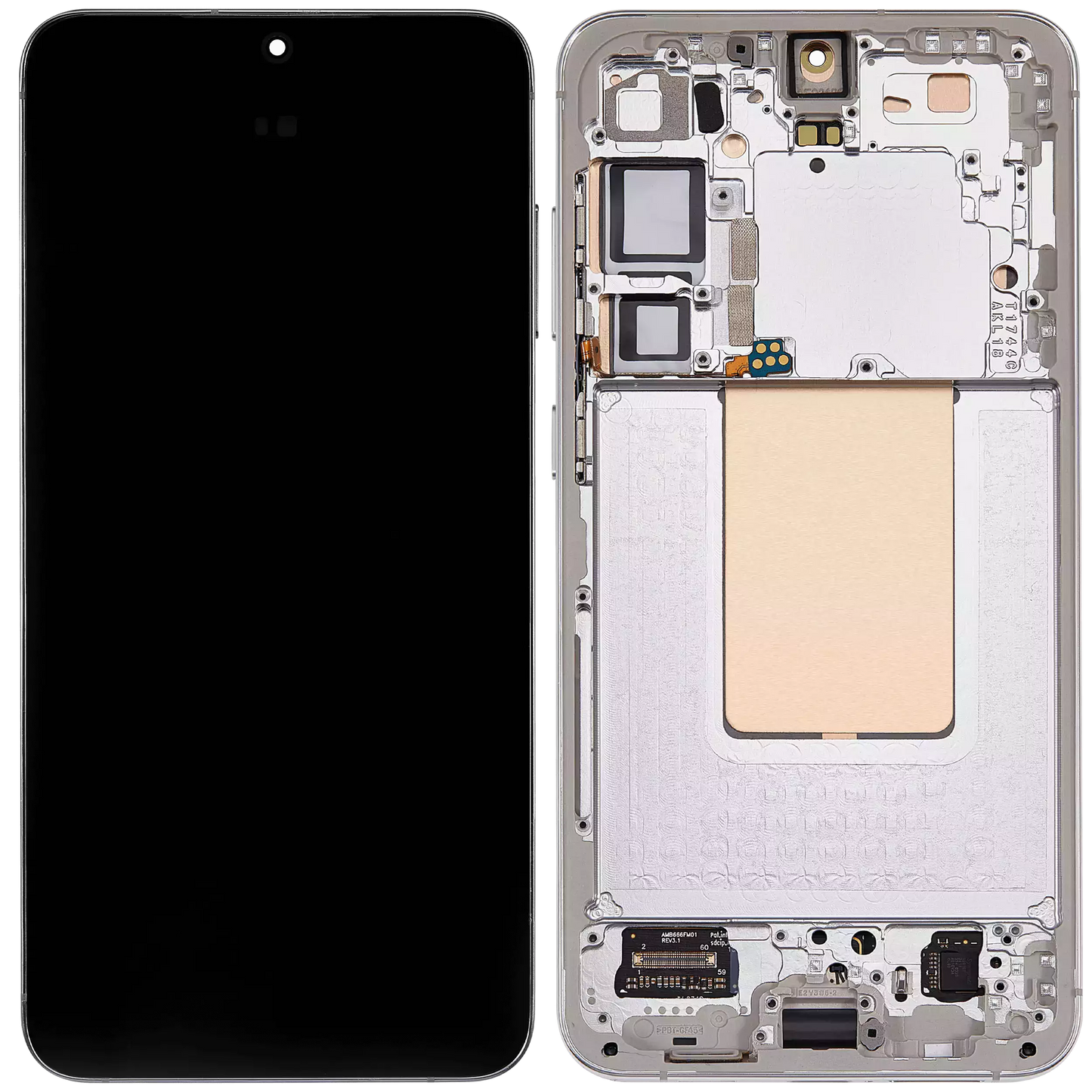 OLED Display Screen for Samsung Galaxy S24 Plus 5G Marble Grey with Frame Folder Combo Fingerprint Working