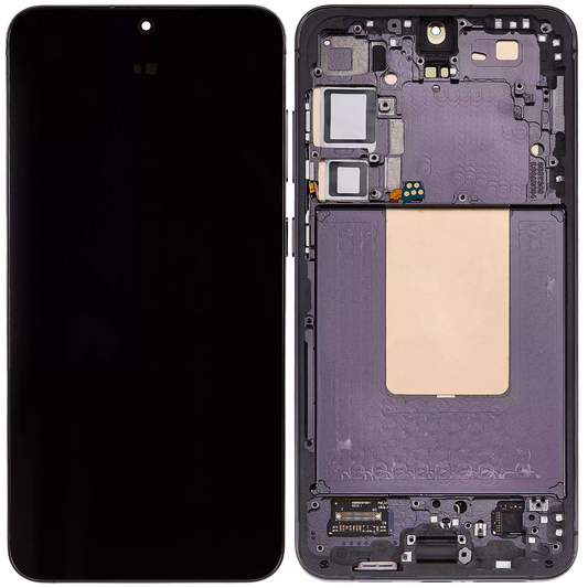 OLED Display Screen for Samsung Galaxy S24 Plus 5G Onyx Black with Frame Folder Combo Fingerprint Working