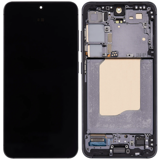 OLED Display Screen for Samsung Galaxy S25 5G Black with Frame Folder Combo Fingerprint Working