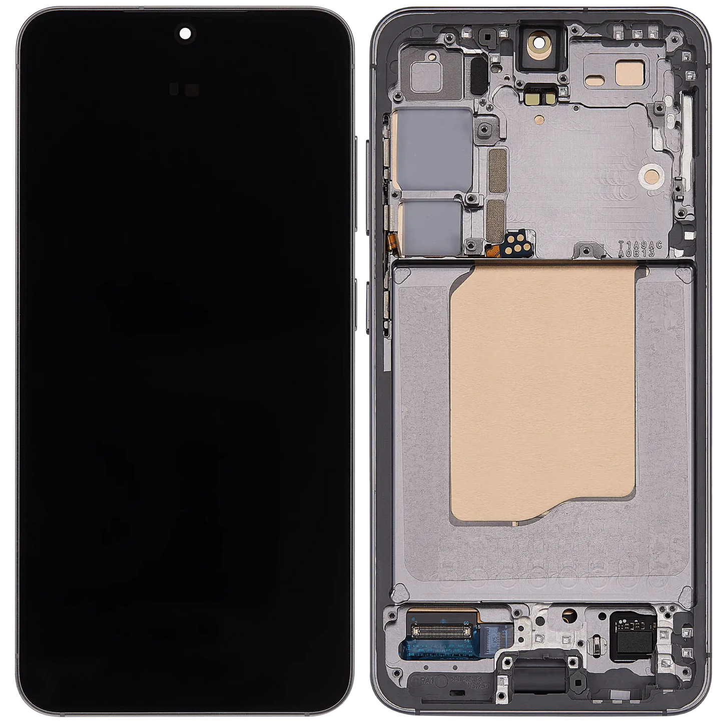 OLED Display Screen for Samsung Galaxy S25 5G Silver Shadow with Frame Folder Combo Fingerprint Working