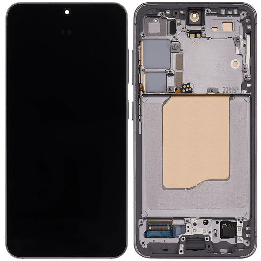 OLED Display Screen for Samsung Galaxy S25 5G Silver Shadow with Frame Folder Combo Fingerprint Working